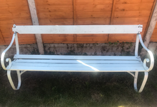 Load image into Gallery viewer, 6ft Victorian Wrought Iron Bench In Need Of TLC