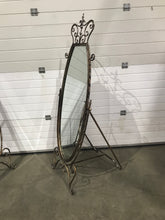 Load image into Gallery viewer, Floor Standing Cheval Mirror In Distressed Ornate Iron
