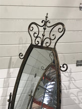 Load image into Gallery viewer, Floor Standing Cheval Mirror In Distressed Ornate Iron
