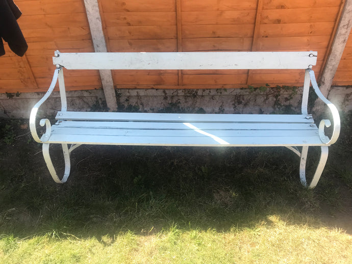 6ft Victorian Wrought Iron Bench In Need Of TLC