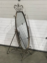 Load image into Gallery viewer, Floor Standing Cheval Mirror In Distressed Ornate Iron
