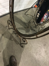 Load image into Gallery viewer, Floor Standing Cheval Mirror In Distressed Ornate Iron
