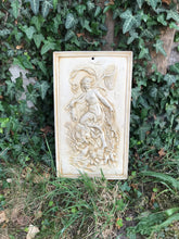 Load image into Gallery viewer, Nicely detailed plaque of a maiden holding fishing nets of her spoils
