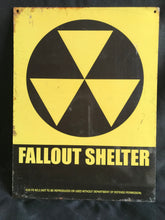 Load image into Gallery viewer, Vintage Enamel Fallout Shelter sign
