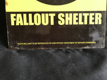 Load image into Gallery viewer, Vintage Enamel Fallout Shelter sign
