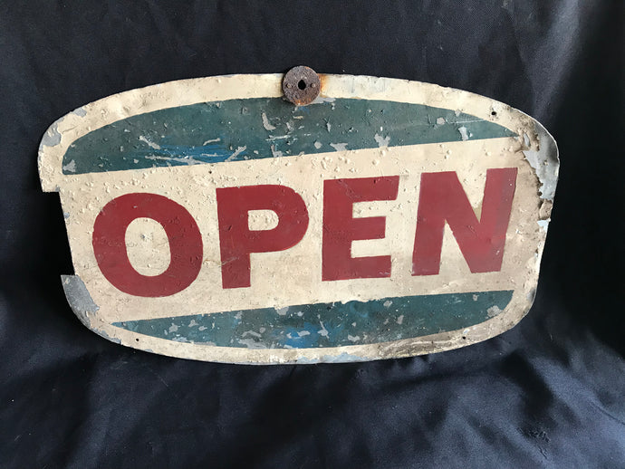 Vintage Enamel Open/Close Sign