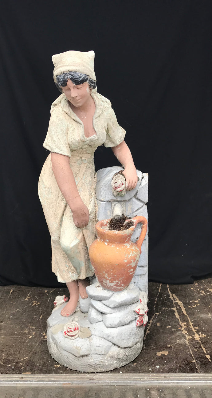 Lady Fetching Water Garden Ornament