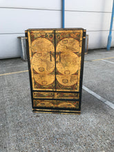 Load image into Gallery viewer, Vintage decoupage Tall Boy Cupboard 188cm X 83.5 X 51cm
