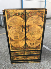 Load image into Gallery viewer, Vintage decoupage Tall Boy Cupboard 188cm X 83.5 X 51cm
