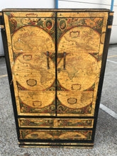 Load image into Gallery viewer, Vintage decoupage Tall Boy Cupboard 188cm X 83.5 X 51cm
